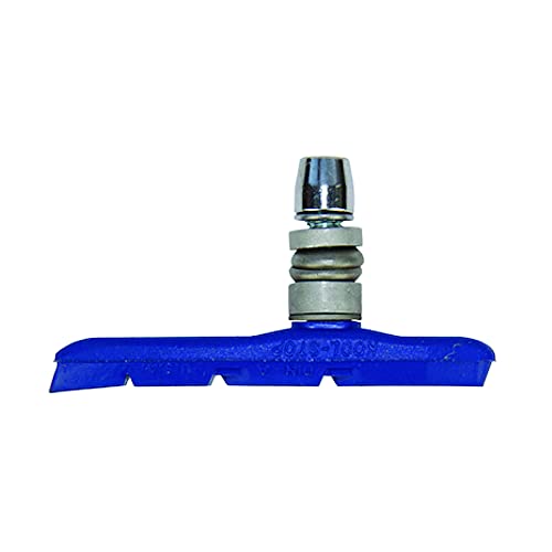 Kool-Stop Linear Brake System Thinline Threaded, Cantilever Brake Pads, Threaded Posts, Rubber, Blue, Pair