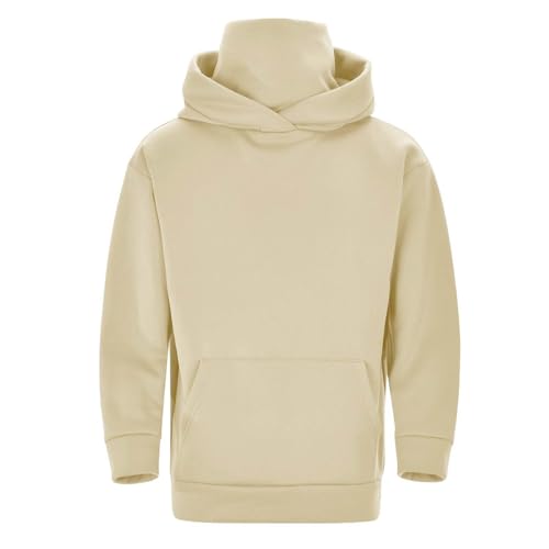 Sudadera con capucha para hombre y hombre con bolsillo de queso gorro, sudadera de gran tamaño para el día a día, ocio, deporte y actividades al aire libre, sudadera para invierno, Color beige., XXL