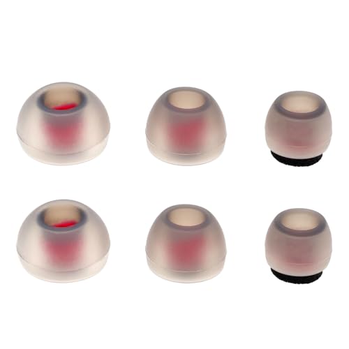 Create idea 6Pcs Silicone EarBuds Ear Tips Silicone Earplugs Earphones Silicone Tips Compatible with Plantronics Voyager 5200/5220 /5210 Series Bluetooth Headset Headphone, Transparent black