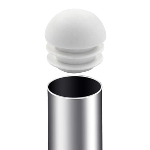 Tapas de 22mm para patas de silla: protege el suelo de rayones y ruidos con plástico blanco 5