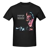 Derek Music and in The Band Dominos Men's Cotton Crew Neck T-Shirt Short Sleeve Casual Summer Print Classic Novel Tops Sports Fitnessxx-Large Black
