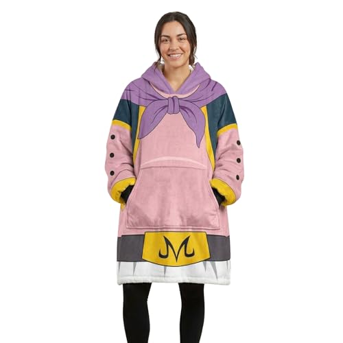 CROWN Anime Blanket Hoodie Wearable for Men and Women, Soft Fluffy Warm Blankets Bed Sofa with Pocket (MJBU)