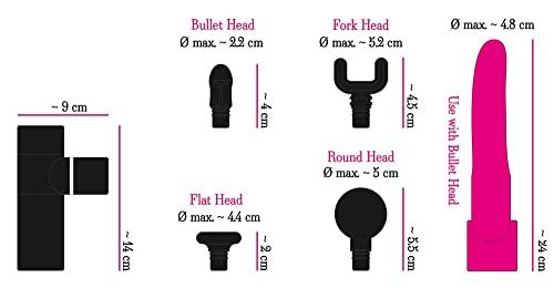 weg-ist-weg-com Orion You2Toys Dildo Massagepistool, siliconen massagestaaf, wand, stil, 55 dBA, intieme massage-apparaat voor vrouwen, pistool, vibrator, massageapparaat, roze - Afbeelding 7