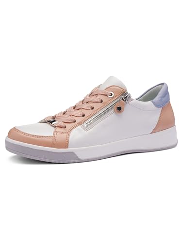 Ara Femme Rom Basket, Azzuro Blanc Abricot, 41.5 EU
