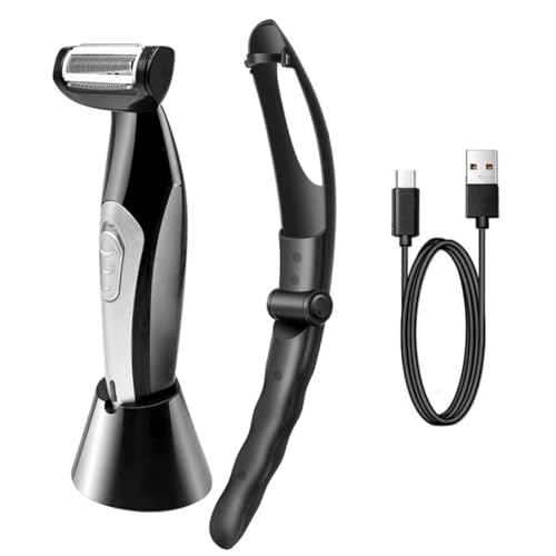 Menigrientes Del Cabello Corporal - Razor De Afeitar De Espalda, Cuidado Del Cabello En El Pecho, Uso De Seco Húmedo, Agarre Largo Para Un Alcance Extremo | Peado Rápido Y Cómodo.