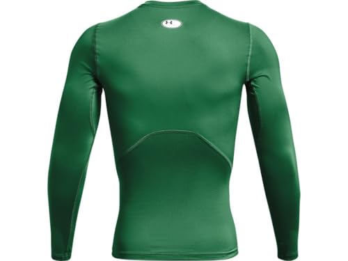 Under Armour HeatGear Kompressions-Langarm-T-Shirt für Herren, (305) Team Kelly Green / Weiß, XX-Large Hoch – Ansicht 6