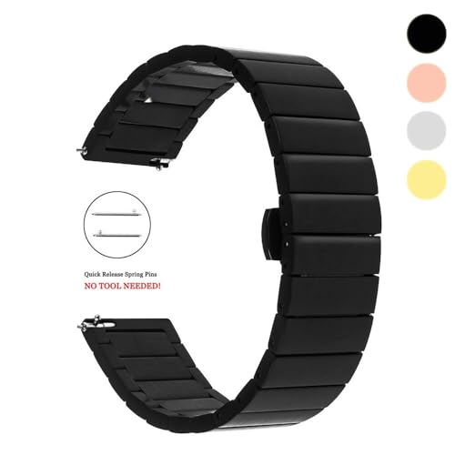 Bracelet montre papillon en acier inoxydable au design maillons brossés - 4