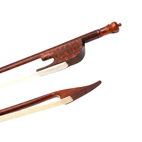 ModouString - Arco para violín 4/4 de madera de serpiente estilo barroco con rana a juego, hecho a mano...