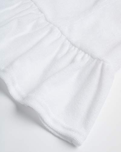 Pink Platinum Girls Swim Cover Up - Full Zip Hooded Ruffled Kids Terry Cloth Bathrobe, Swim Cover Up Dress for Girls (2T-16)4