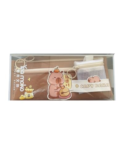 Estojo Escolar Capivara – Poliéster Resistente, Compartimento Único, Zíper Durável – Ideal para Escola e Uso Diário (Capivara 3)