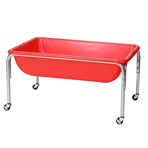 Children’s Factory Medium Sensory Table – 18″ Height, Sandbox, Water Table for Kids, Red