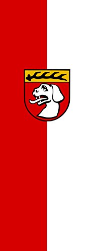 Drapeau Urbach portrait vertical de 400x150cm et de surface 6m² - 2