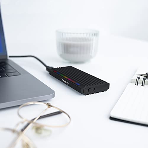 Case para SSD M.2 NGFF/NVMe USB-C RGB negro miniatura 6