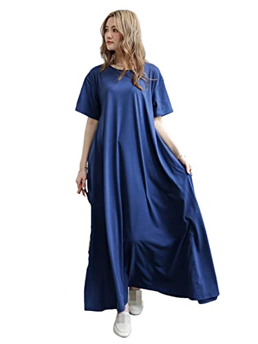 Robe ample pour femme en version A fluide et confortable coloris Bleu 2