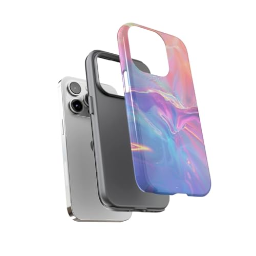 Coque iPhone 14 Pro design abstrait avec finition rigide brillante - 3