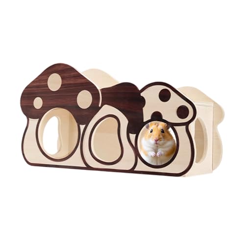 ハムスターハウス,キノコの小屋 かじり防止 - ハムスターケーブ - ウサギ チンチラ ジャービル 小動物 フェレット ハリネズミ用