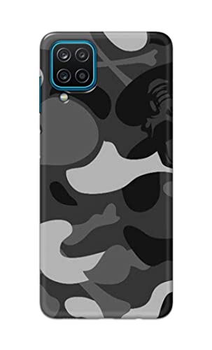 Image of Printed Hard Back Cover Case for Samsung Galaxy A12 Back Cover (Army Pattern) -702
