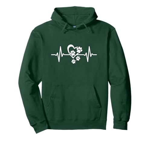Pfote Hunde Herzschlag Hundepfote Hund Hundeliebhaber Pullover Hoodie