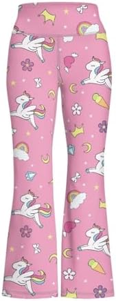 Girls Bootcut Leggings High Waisted Soft Bell Bottoms Kids Stretc...