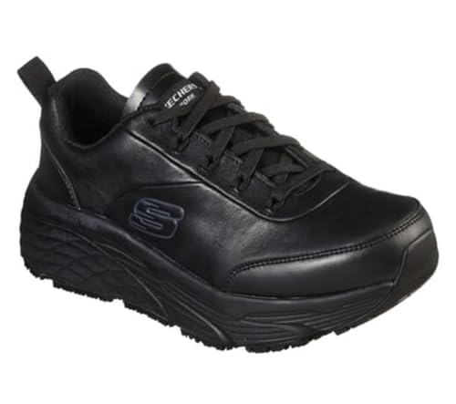 Skechers Work MAX Cushioning Elite Sr KajusHealth Care - Zapatos Profesionales para Mujer, Piel sintética Negra, 39.5 EU