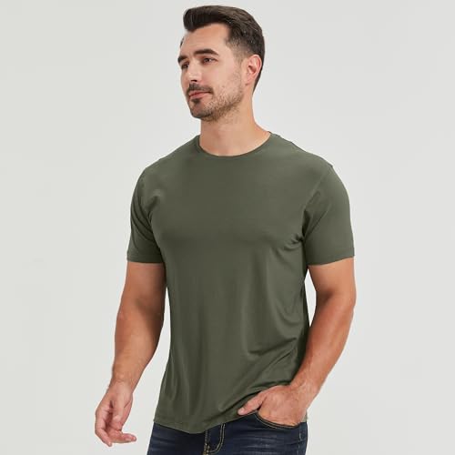 Image of netdraw Men's Ultra Soft Bamboo Viscose Cotton T-Shirt S-3XL | Moisture Wicking, Lightweight, Cool-Touch, Everyday Casual, Lounge, Sleep & Undershirt