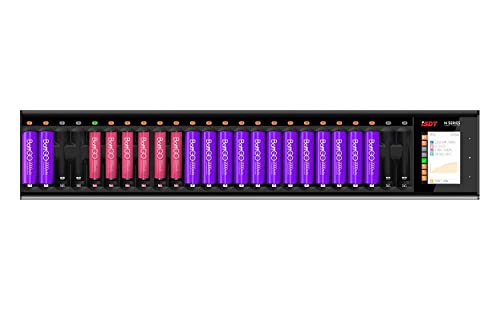 Smart battery chargeur de batterie pour jouets et télécommandes avec 24 emplacements AA AAA