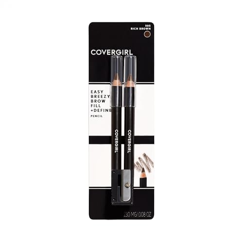 COVERGIRL - Easy Breezy Brow Fill + Define Brow Pencil,Sharpener Included,Long-Lasting,Deeply Pigmented,Blendable Formula,100% Cruelty-Free,(Pack of 2) - image 4