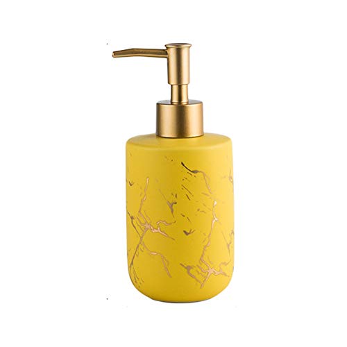 Desinfectante De Manos De Cerámica, Botella Dispensadora A Presión, Dispensador De Champú, Se Puede Agregar Repetidamente, Adecuado Para Baños, Hoteles, Etc., Cinco Colores Para Elegir, 370 Ml Cover