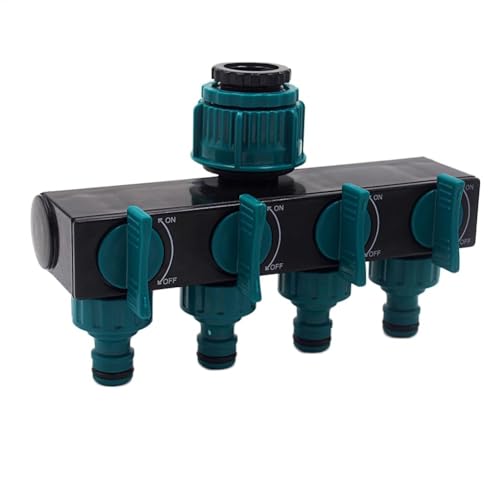 蛇口コネクター 分岐 四分岐 散水コネクター 蛇口コネクター 4分岐蛇口ニップル 1つの蛇口を4つに増やす 散水チューブ 散水用具 園芸/ガーデン/家庭菜園/家庭農園/庭など散水用