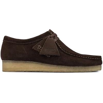 Clarks Originals Mens Wallabee Suede Shoes, brown, 8.5 US