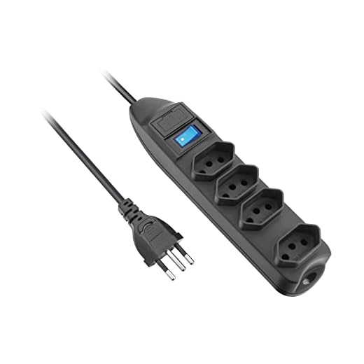 Filtro de Linha 4 Tomadas Elgin 2P+T 10A Preto Bivolt