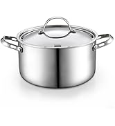 Cooks Pote padrão de aço inoxidável revestido de várias camadas, panela de conserva de 6 litros com L...