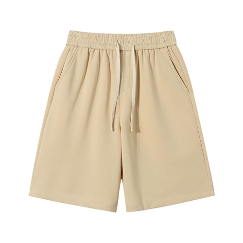 Men's Cargo Shorts Plus Size Elastic Waist Lightweight Outdoor Summer Casual Hiking Beach Shorts with Pockets