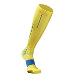 halfs calze da scherma calze sportive alte e lunghe calze da scherma accessori scherma professionali (spessore : yellow, size : large(eu40-44))