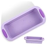 LABRIMP Molde de silicona para tostadas molde molde mini molde para mango diseño molde bizcocho silicona molde silicona rectangular molde de pastel flexible de silicona Púrpura