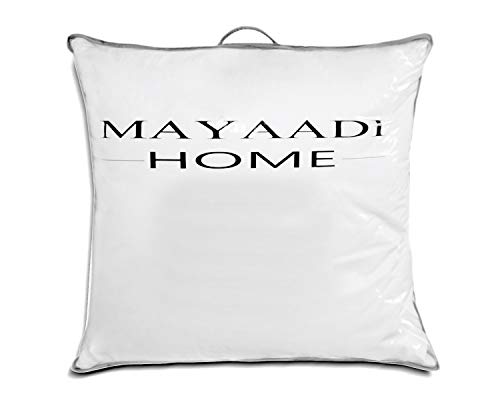 Mayaadi-Home Kopfkissen 80x80 cm | 3000g Füllung, 100% Federn | 100% Natur Bezug aus Baumwolle, geeignet für Allergiker | Made in Europe | HS14 Gänsefedern Kissen