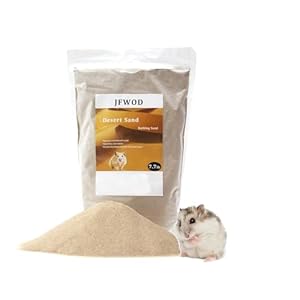 Hamster Bath Sand, 7.7lb Dust Free Desert Sand or Potty Litter Sand for Hamster Chinchillas Gerbil Syrian Mice Small Animals(Beige)