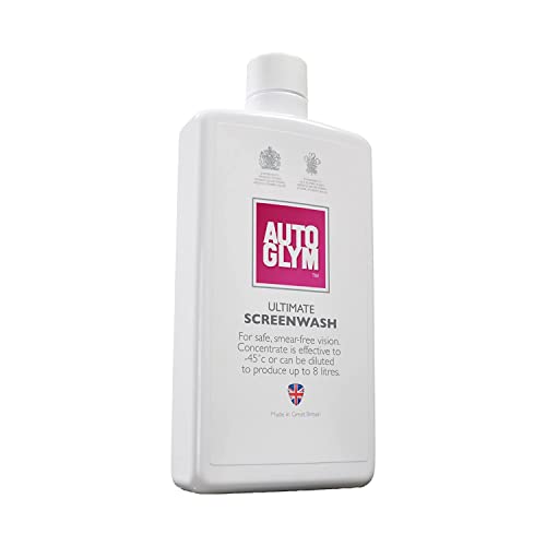 Autoglym Ultimate Screenwash, 500ml - Concentrated Screen Wash for Cars, Works In Winter Weather Up To -45°, Can Be Diluted To Suit All Seasons