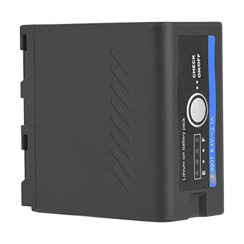 Batería NP-F960 con indicador de carga para evitar apagones en cámaras