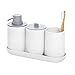 iDesign Holder for Normal Toothbrushes, Spin Brushes, and Toothpaste The Cade Collection, 3
