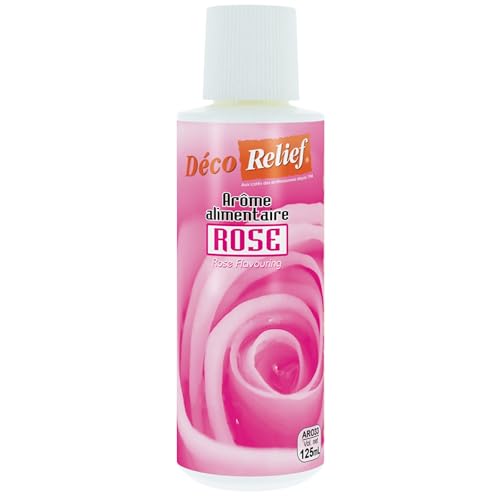 Déco Relief - Arôme Liquide Rose 125 ml - Arôme Alimentaire Pâtisserie & Yaourtière - Pour Gâteaux, Pâtisseries, Yaourts - Arôme Concentré Fleur - ARO33.