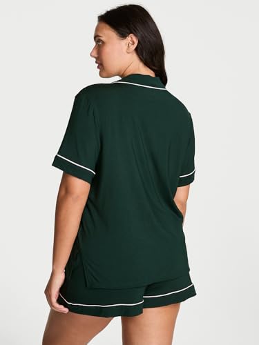 Image of Victoria's Secret Modal Pajama Set, Short Sleeve Button Down Shirt and Shorts, Sleepwear for Women (XS-XXL)