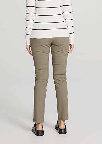 Calça Básica Feminina Cintura Média Chino Com Elastano