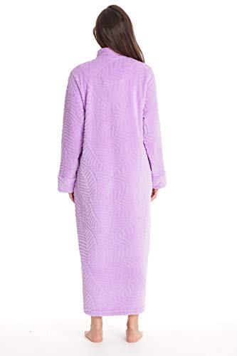 Image of Just Love Plush Zipper Lounger Solid Robe
