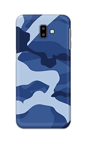 Image of Printed Hard Back Cover Case for Samsung Galaxy J6 Plus | Samsung J6+ Back Cover (Army Blue Pattern) -1302