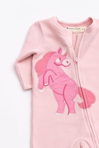 Image of monica + andy Double Zipper One Piece, 100% Organic Baby Clothes for Girls & Boys, Unisex, Preemie, Newborn & Infant Sizes