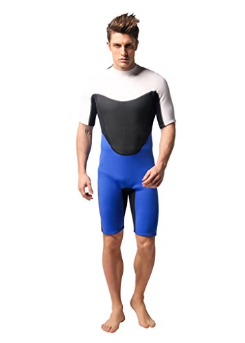 SanguineSunny Men's Neoprene Wetsuit 3mm Shorty Triathlon Diving Suit