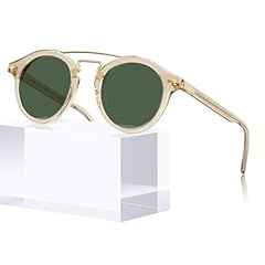 2. Clear Yellow Frame Green Lens