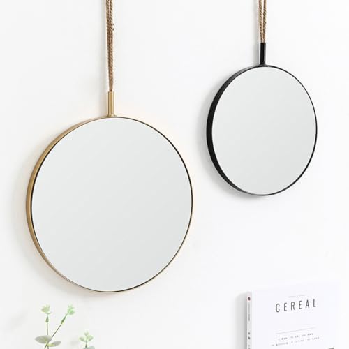 Miroir suspendu rond sans perçage pour optimiser les petits murs - 8