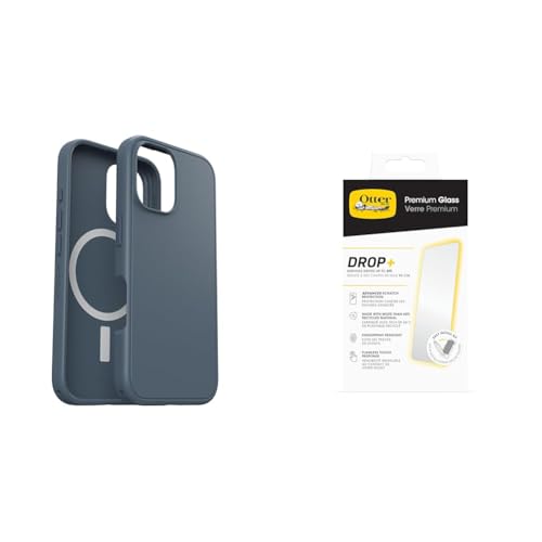 Coque Symmetry MagSafe iPhone 16 OtterBox fine bleu avec verre